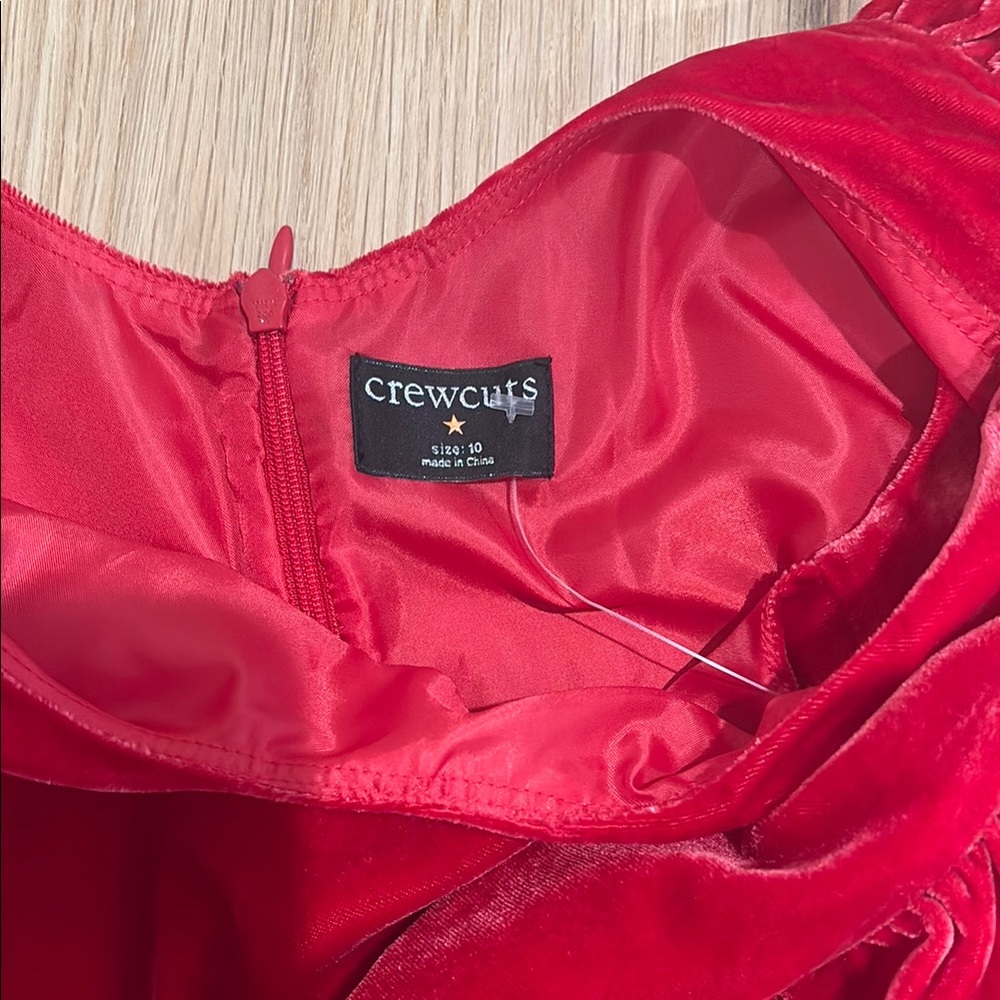 Red Velvet Ruffle Dress - Picture 5 of 5
